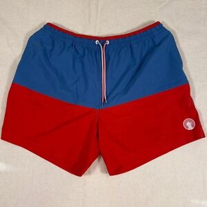 Chubbies Men's Swim Trunks Shorts Red Blue Pineapple Logo Size XX Large